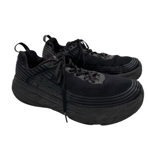 Hoka One One Bondi 6 Triple Black Running Shoes Men’s Size 13